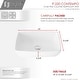 preview thumbnail 6 of 8, STYLISH 19 inch White Rectangular Porcelain Vessel Bathroom Sink - 19" x 13 3/8" x 5 3/4"