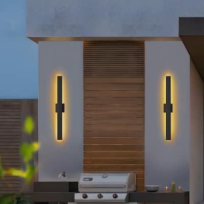 2 PACK Outdoor Hardwired Wall Sconce Light With 360 Degree Rotation