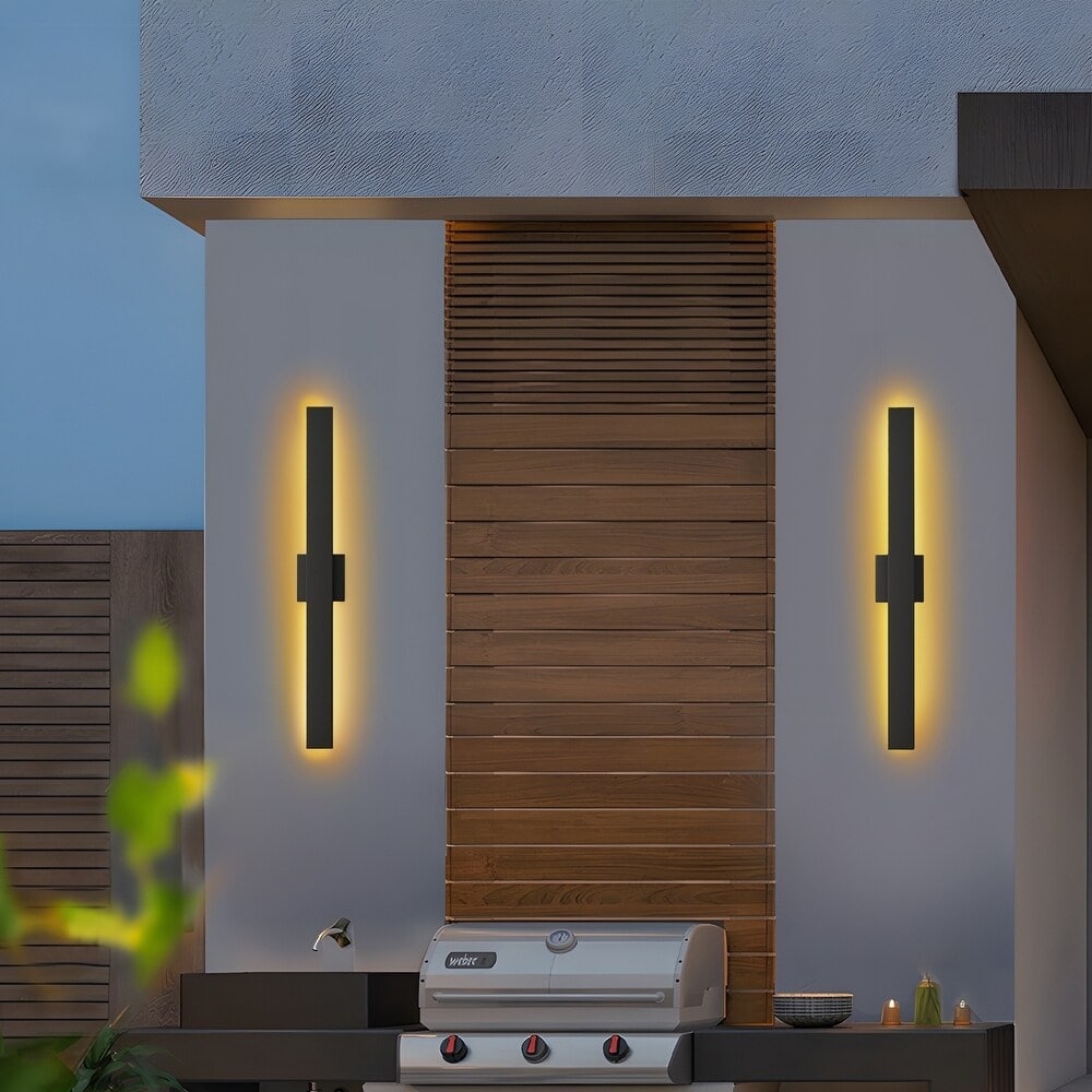 2 PACK Outdoor Hardwired Wall Sconce Light With 360 Degree Rotation