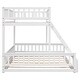 preview thumbnail 10 of 8, Twin XL over Queen Bunk Bed with Ladder and Guardrails, White