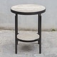 preview thumbnail 4 of 5, Uttermost Dauntless Travertine Side Table - 19"W x 24"H x 19"D
