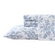 preview thumbnail 25 of 92, Laura Ashley Printed Cotton Flannel Sheet Set Vanessa Blue - King
