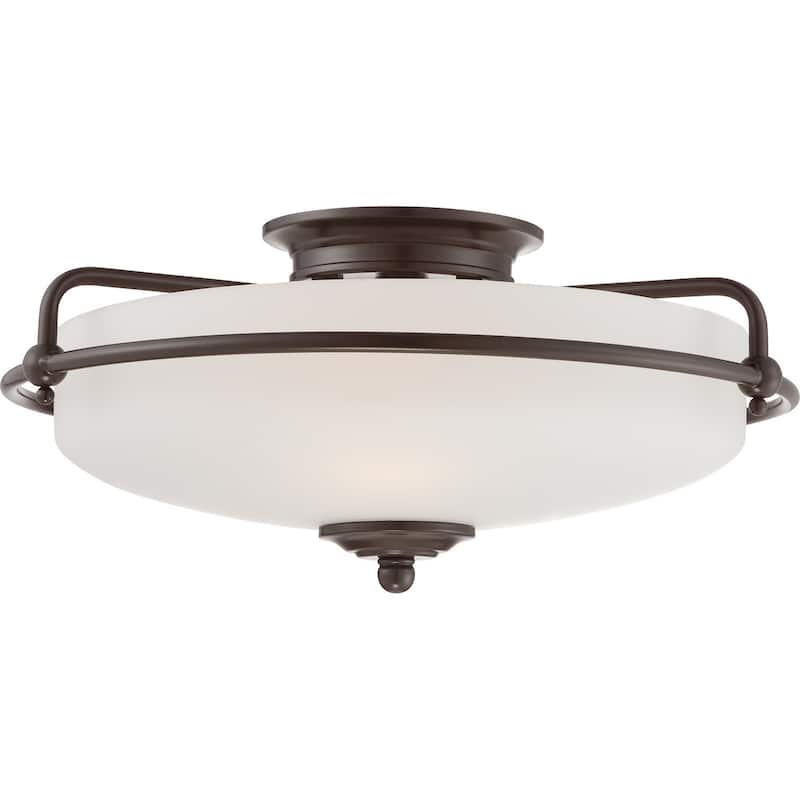 Quoizel Griffin 3-Light 17" Ceiling Light in Palladian Bronze