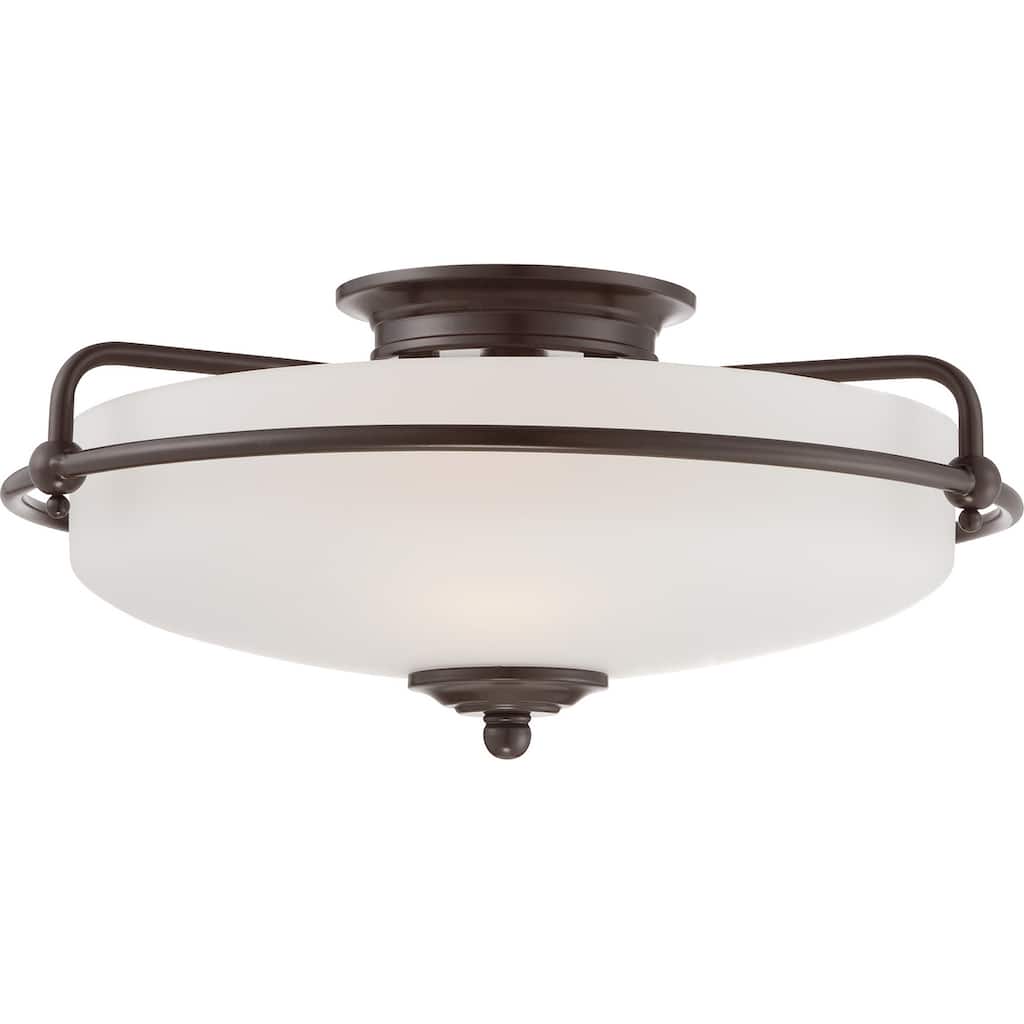 Quoizel Griffin 3-Light 17" Ceiling Light in Palladian Bronze