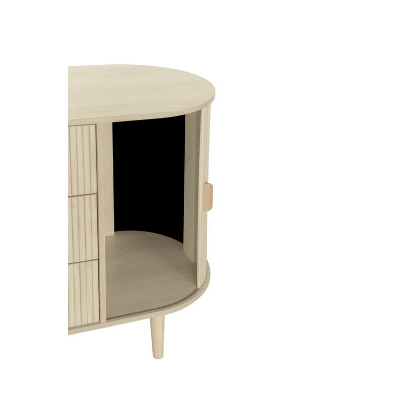 Accent Cabinet with Smoothly Sliding Tambour Doors
