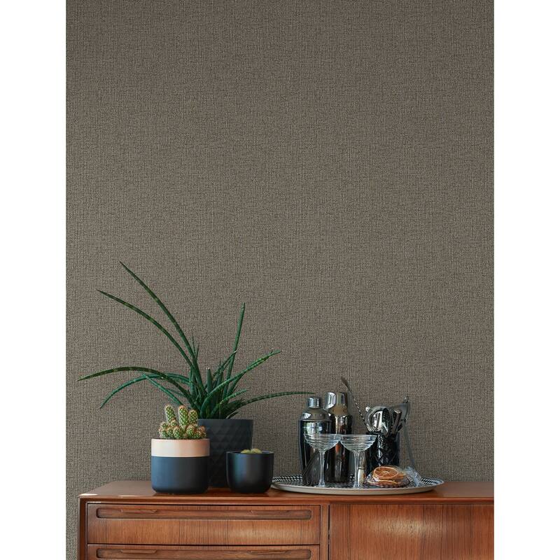 Advantage Hatton Brown Faux Tweed Wallpaper