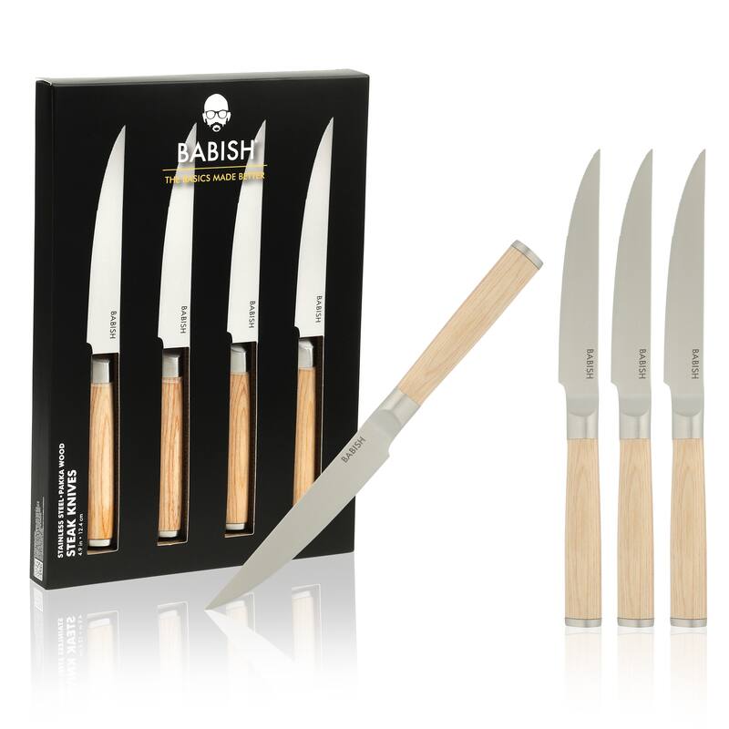 Babish High-Carbon 1.4116 German Steel 4 Pack 5" Steak Knife Set - Blue - 4 Piece