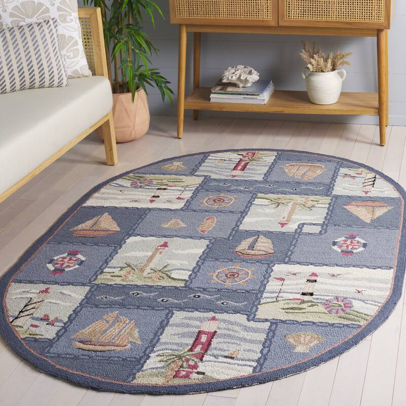 SAFAVIEH Handmade Chelsea Laurenzia French Country Nautical Wool Rug