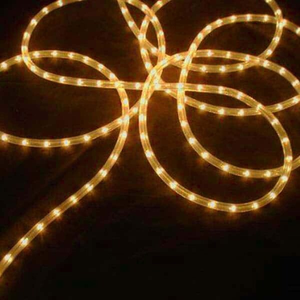 Gold Commercial Incandescent Length Christmas Rope Lights 100 ft