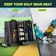 preview thumbnail 6 of 8, Golf Bag Storage Organizer for Garage, Premium Wooden 2 Golf Bags Rack with Drawer, Easy Assemble Golf Club Stand/Holder