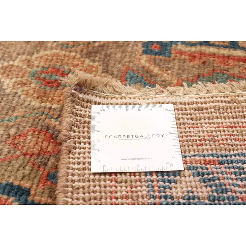 ECARPETGALLERY Hand-knotted Andelz Light Brown Wool Rug - 4' 1" x 10' 10"