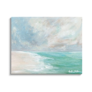 Stupell Peaceful Beach Foam Shore Scenery Canvas Wall Art by Amanda ...