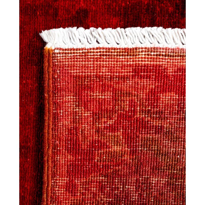 Overdyed One-of-a-Kind Hand-Knotted Area Rug - Red - 2' 6" x 9' 8"