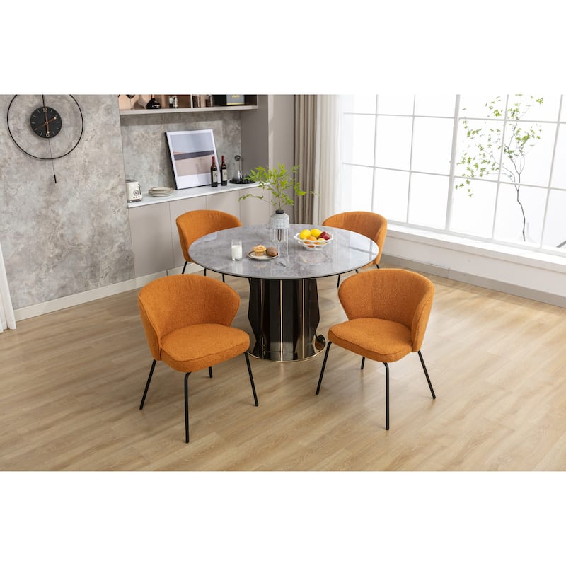Dining Chairs With Black Metal Legs Set Of 2