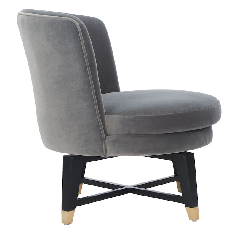 SAFAVIEH Couture Ginetta Swivel Accent Chair - 24" W x 26.8" L x 26" H - 24Wx27Dx26H