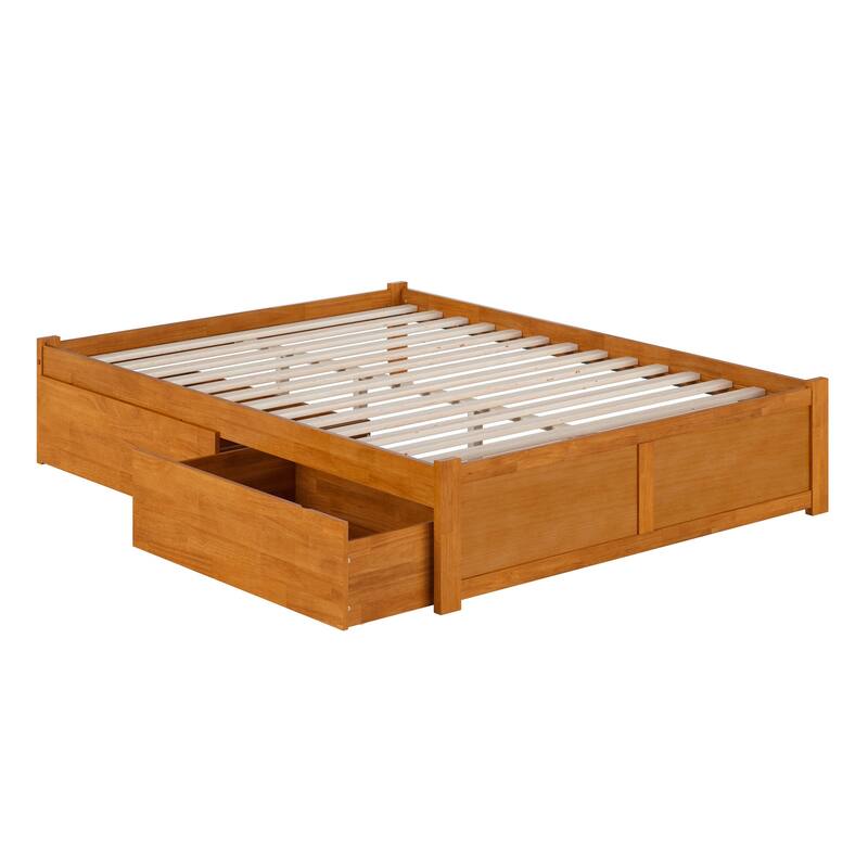 Concord Platform Bed with Footboard and Storage Drawers