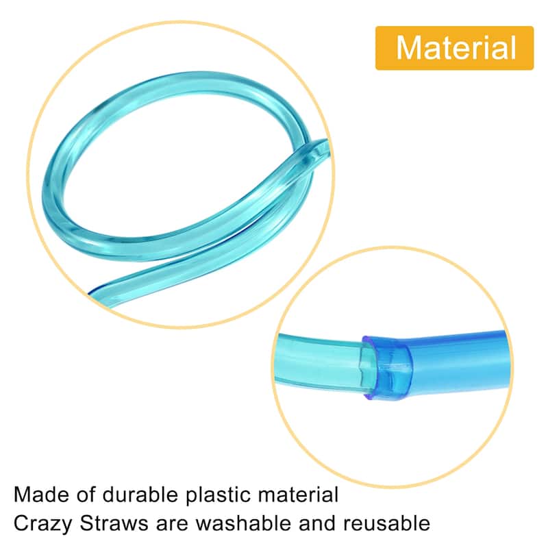 8 Pcs Straw Glasses, Plastic Round Novelty Drinking Eyeglasses Straws