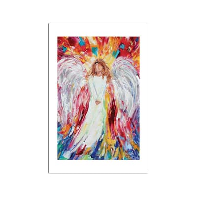 Joyous Angel Fine Art Paper Print by Karen Tarlton - Multi