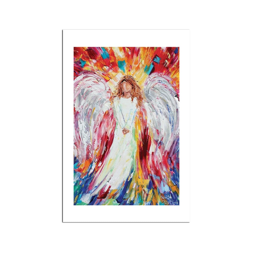 Joyous Angel Fine Art Paper Print by Karen Tarlton - Multi
