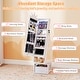 preview thumbnail 8 of 8, Gymax Swivel Kids Jewelry Cabinet w/ Lights Full-Length Mirror &