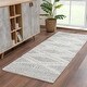 preview thumbnail 1 of 67, Hauteloom Lux Shag Collection Moroccan Farmhouse Shaggy High Plush Pile Area Rug 2'7" x 7'3" - Grey, Cream