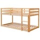 preview thumbnail 31 of 61, Stylish Twin Over Twin Floor Bunk Bed with Low Height Design for Kids' Safety, Spacious Grey Pine Wood Construction