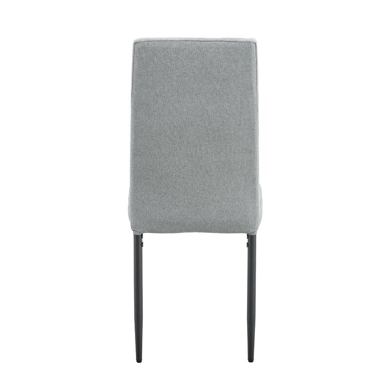 Modern Linen Tufted Dining Chairs Fabric Dining Chairs with Upholstered Seats, for Dining Rooms, Set of 4