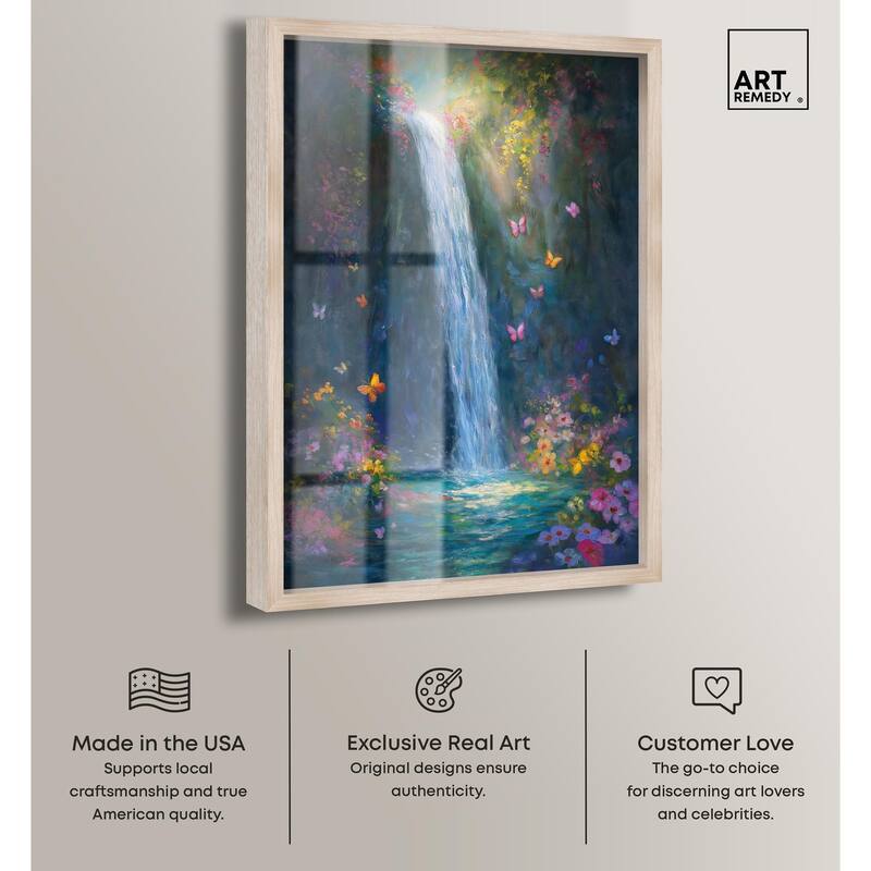 Hidden Falls II Shadowbox by Art Remedy