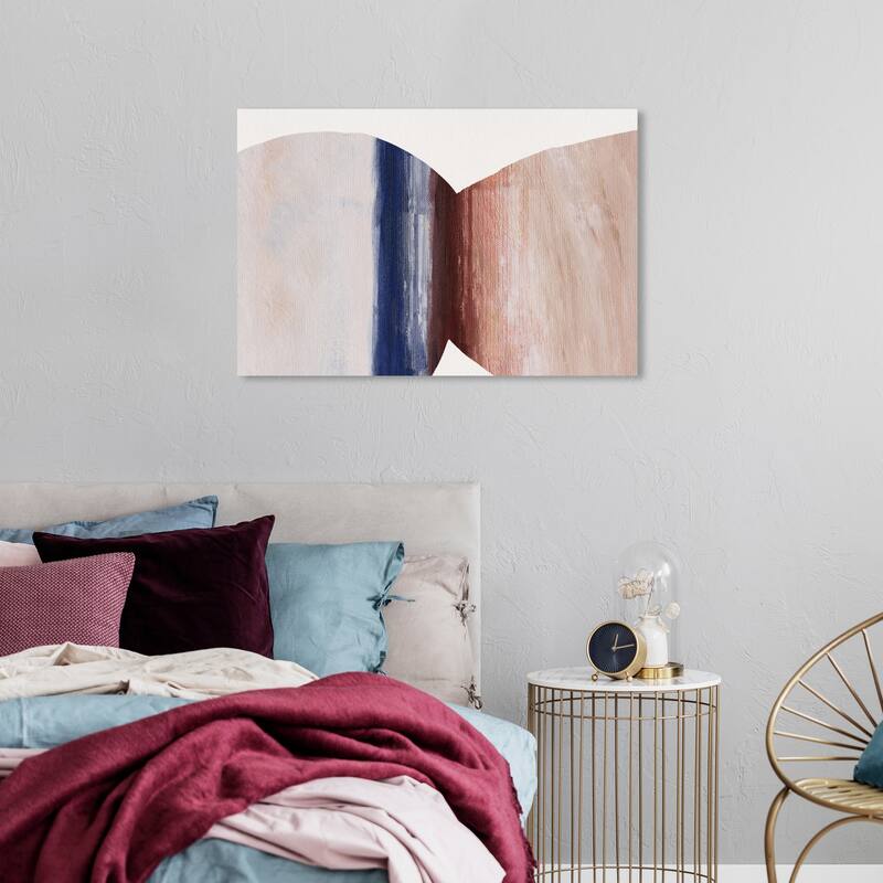 Wynwood Studio Canvas Abstract Baile Suave Blue and Rustic Wall Art Canvas Print - 24 x 36
