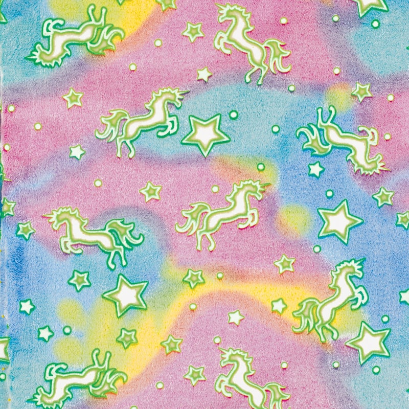 Glow-in-the-Dark Unicorn Stars Throw Blanket
