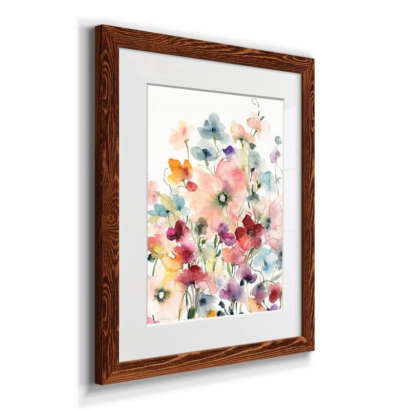 Poppies and Sweetpeas-Premium Framed Print - Ready to Hang