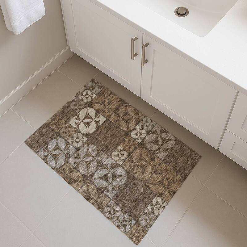 Machine Washable Indoor/ Outdoor Patch Lupton Chantille Rug