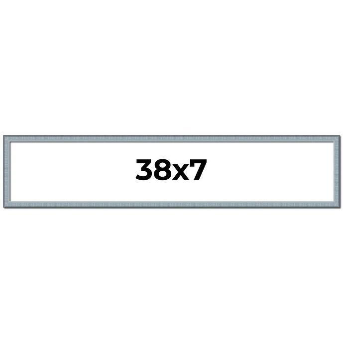 38x7 Frame Rustic Sky Blue Solid Wood Picture Frame | 0.75 Inch