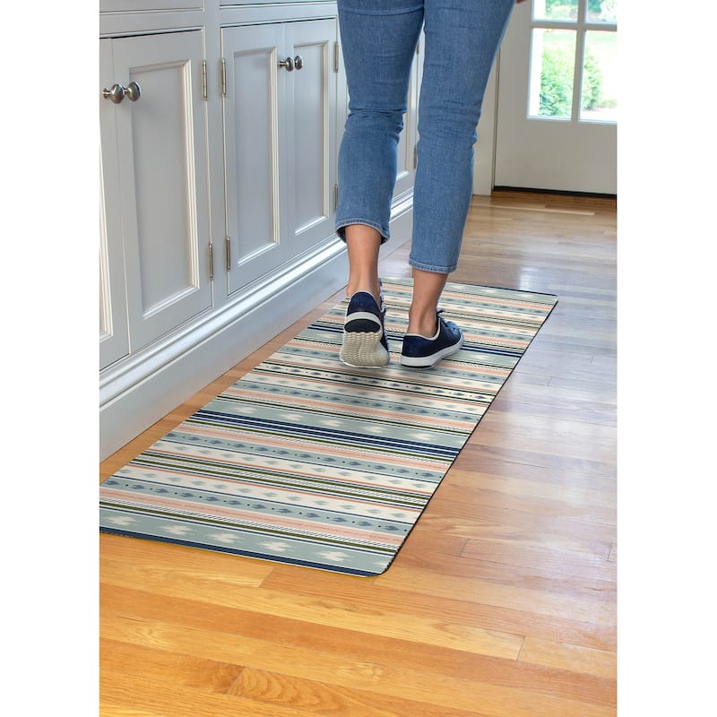 FloorPops Berkley Blue Anti-Fatigue Comfort Long Mat - 20 x 60