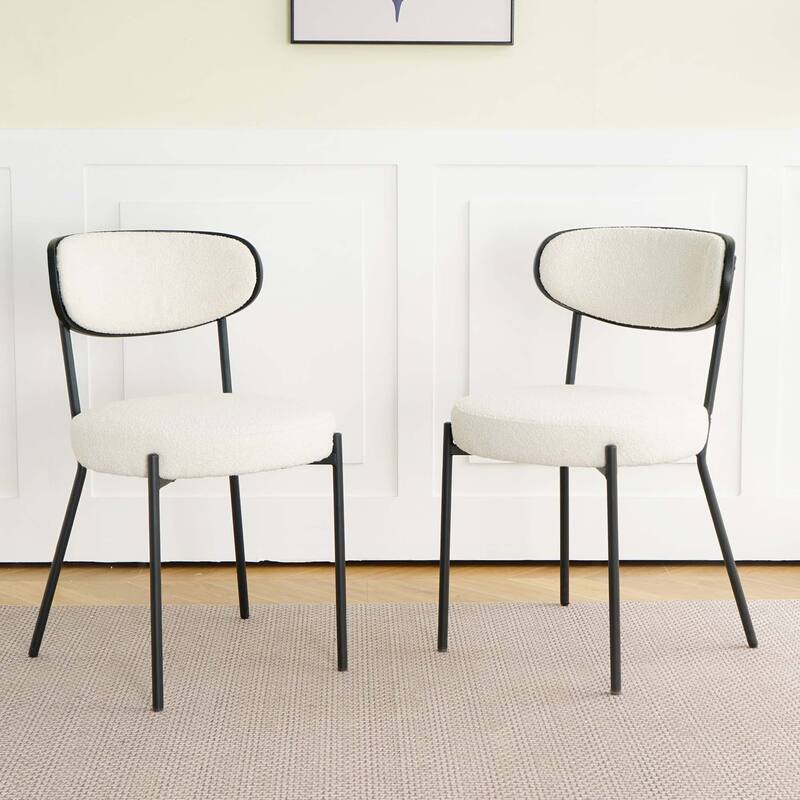 Boucle Kitchen Dining Chair ,Kitchen Dining Room and living room (set of 2)