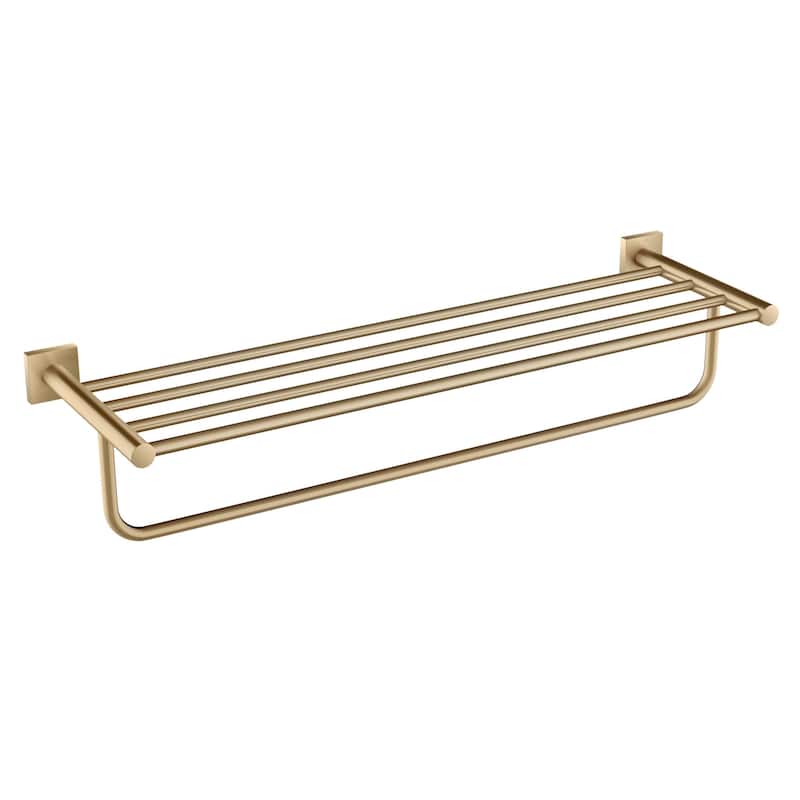 Kraus Ventus 25" Brass Towel Rack - Brushed Gold