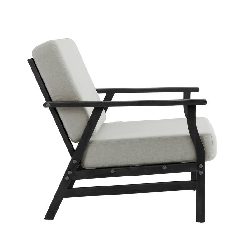 3-piece Cushioned Outdoor Club Chiars With Side Table