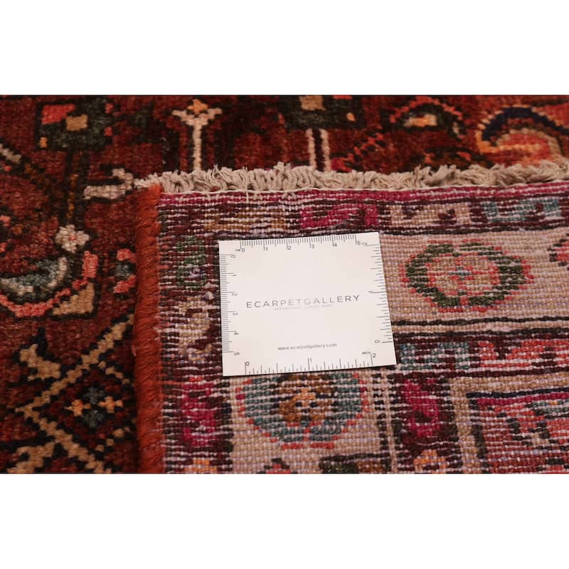ECARPETGALLERY Hand-knotted Andelz Dark Red Wool Rug - 3'3 x 10'0