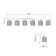 preview thumbnail 9 of 7, Acroma 6-light 45In Modern Crystal Chrome Bathroom Vanity Light - 45 inches