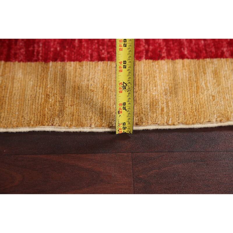 Oriental Gabbeh Kashkoli Wool Runner Rug Hand-knotted Hallway Carpet - 2'8" x 9'11"