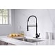 preview thumbnail 15 of 29, UltraFaucets Euro Collection Spring Spout Kitchen Faucet With Pull-Down Spray