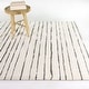 preview thumbnail 1 of 8, Bishop Abstract Stripe Area Rug 5'3" x 7' - Cream/Grey