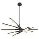 preview thumbnail 23 of 33, Modern Tiered Linear Sputnik Chandelier Warm Light 3000K Integrated LED Chandelier