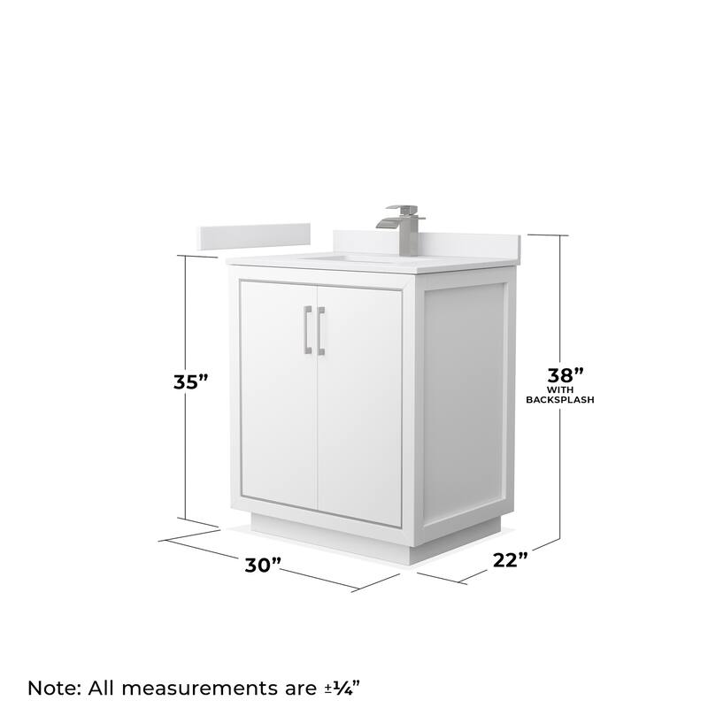 Wyndham Collection WCF1111-30S-VCA-M24 Icon 30" Free Standing Single