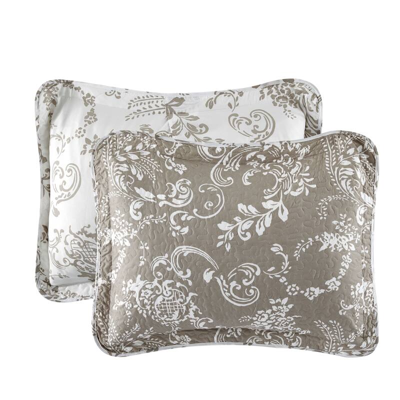 Serenta 5 Piece Printed Microfiber LA Boheme Quilt Set