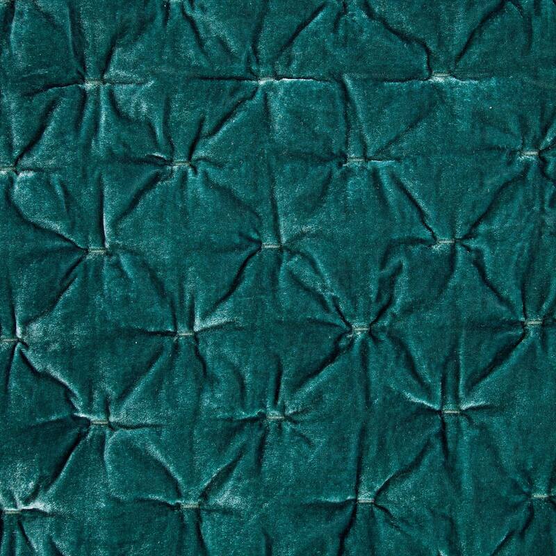 HiEnd Accents Stella Solid Color Faux Silk Velvet Romantic Modern Rustic 1 Piece Quilt