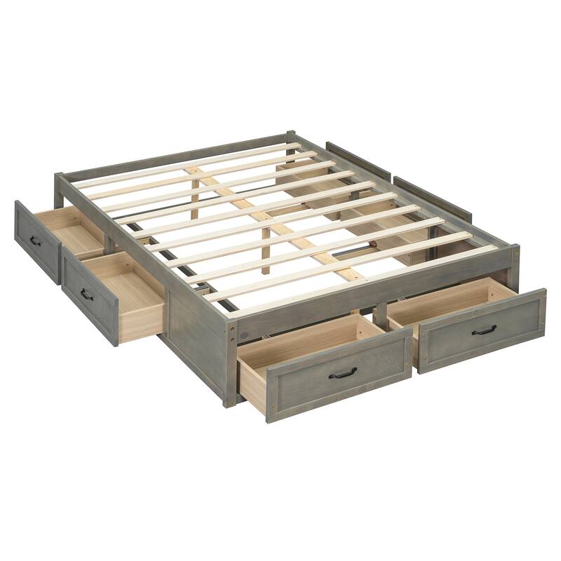Merax Platform Bed with 6 Storage Drawers