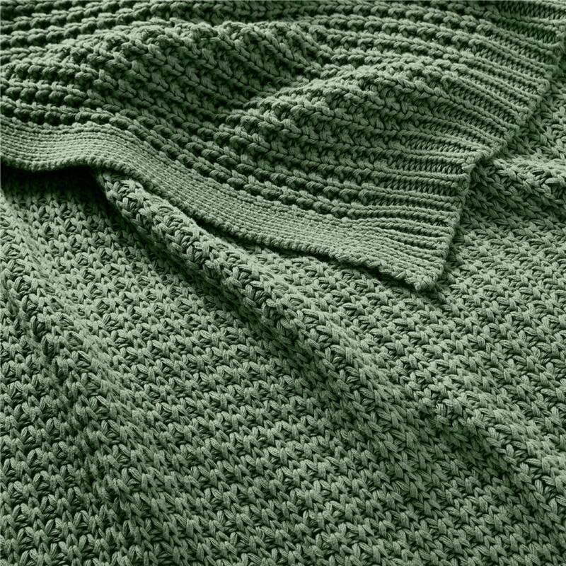 Truly Soft Chunky Knit Organic Throw Blanket