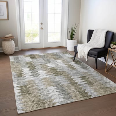 Machine Washable Indoor/ Outdoor Chantille Modern Moroccan Boho Rug