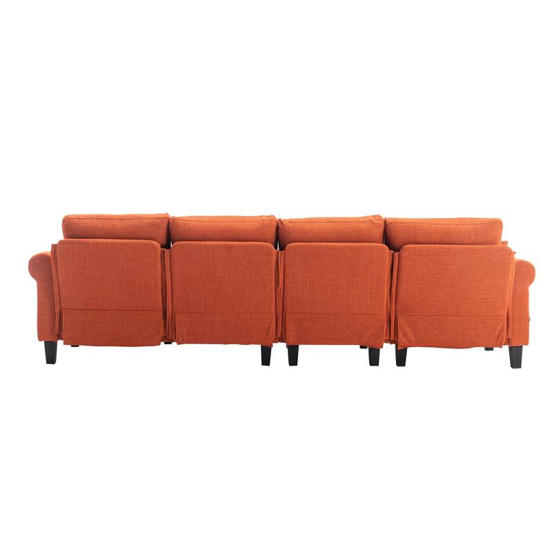 108.66 Inch 3Seater Convertible Segmented Sofa with Chaise Lounge and
